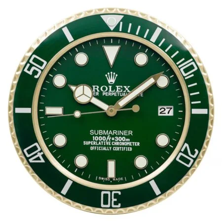 	ROLEX WALL CLOCK – SUBMARINER GREEN GOLD